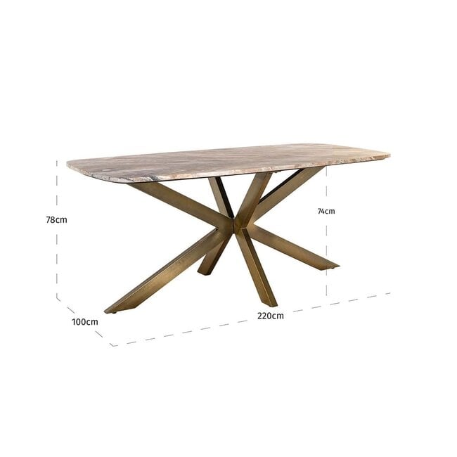 Richmond Interiors  Eettafel Bottega 220 deens ovaal wit