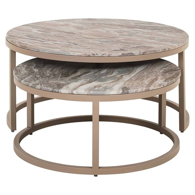 Richmond Interiors  Salontafel Fairfax set van 2 zand