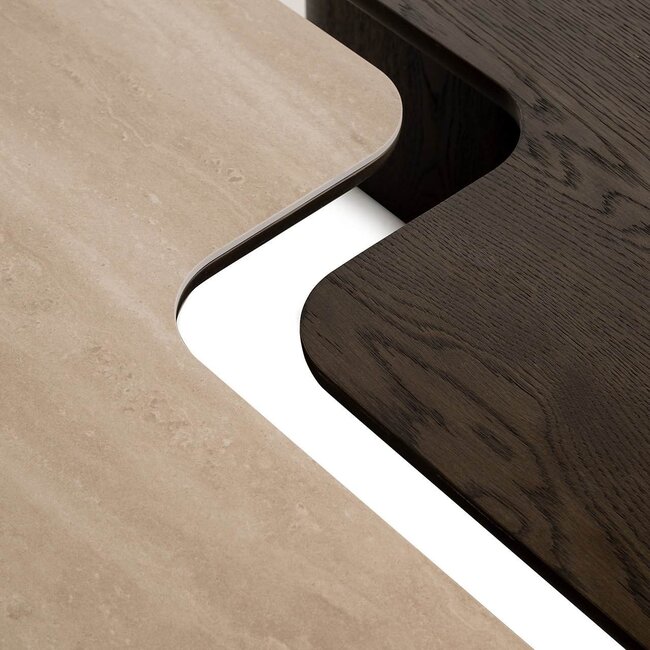 Richmond Interiors  Salontafel Nando set van 2 Bruin