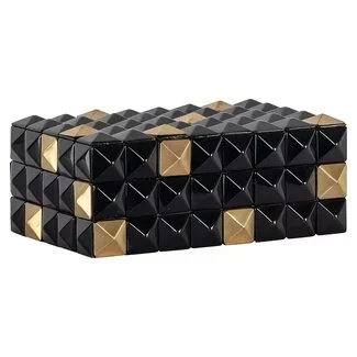 Richmond Interiors  Opbergbox Velicia zwart / goud