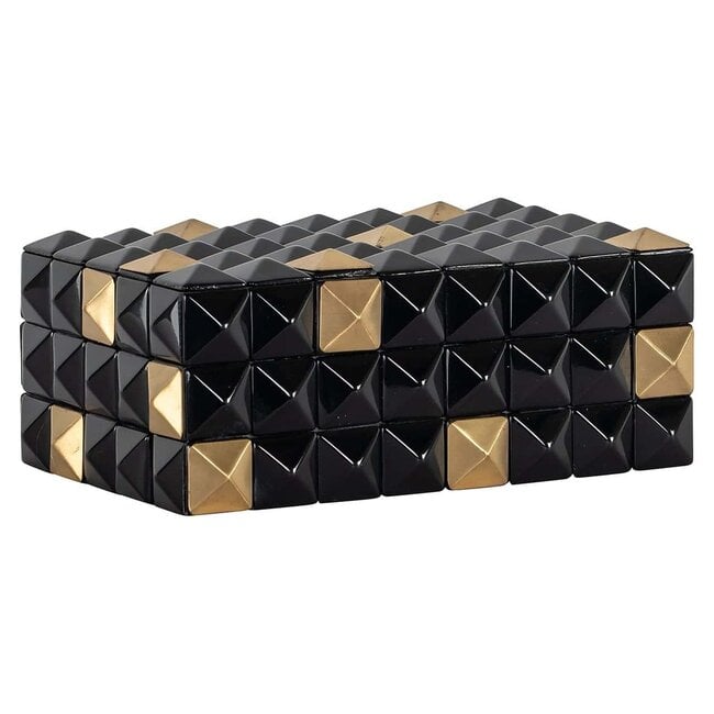 Richmond Interiors  Opbergbox Velicia zwart / goud