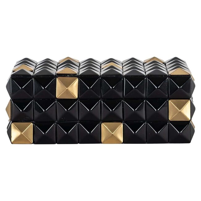 Richmond Interiors  Opbergbox Velicia zwart / goud