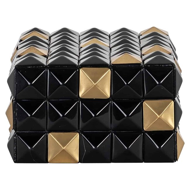 Richmond Interiors  Opbergbox Velicia zwart / goud