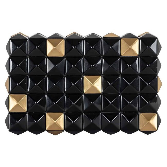 Richmond Interiors  Opbergbox Velicia zwart / goud