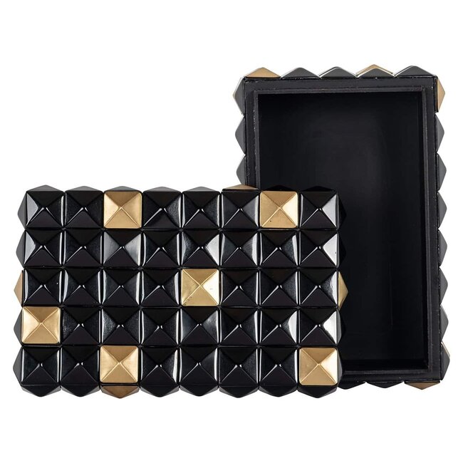 Richmond Interiors  Opbergbox Velicia zwart / goud