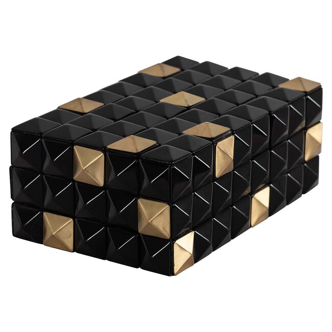 Richmond Interiors  Opbergbox Velicia zwart / goud