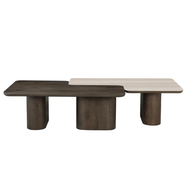 Richmond Interiors  Salontafel Nando set van 2 Bruin