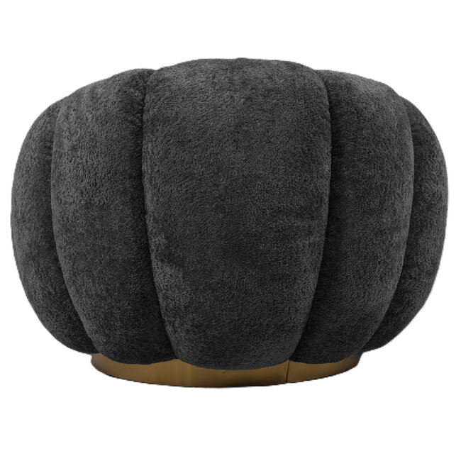 PTMD PTMD Fauteuil Daisy Euphoria Antraciet - Draaibare Luxe Stoel