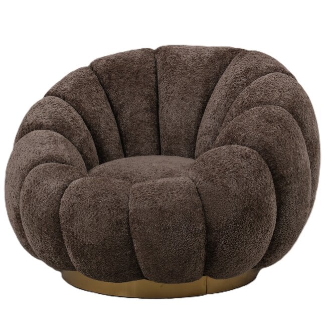 PTMD Fauteuil Daisy Euphoria Antelope - Luxe Draaifauteuil
