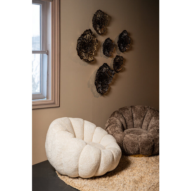 PTMD Fauteuil Daisy Euphoria Cream - Draaibare Luxe Stoel