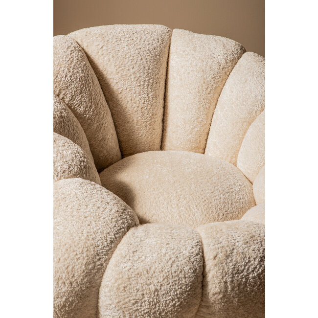 PTMD Fauteuil Daisy Euphoria Cream - Draaibare Luxe Stoel