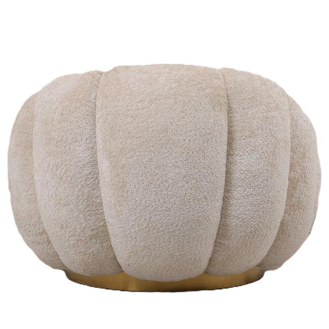 PTMD Fauteuil Daisy Euphoria Cream - Draaibare Luxe Stoel