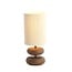Light en Living Tafellamp Ø22x50,5 cm DANIALO hout print donkerbruin+touw crème