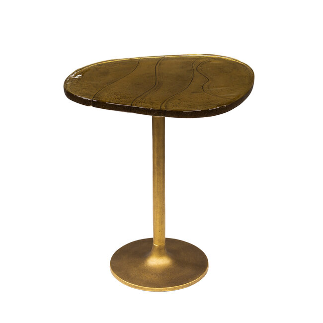 WoonStijl Bijzettafel M Eclipse Goud antiek finish
