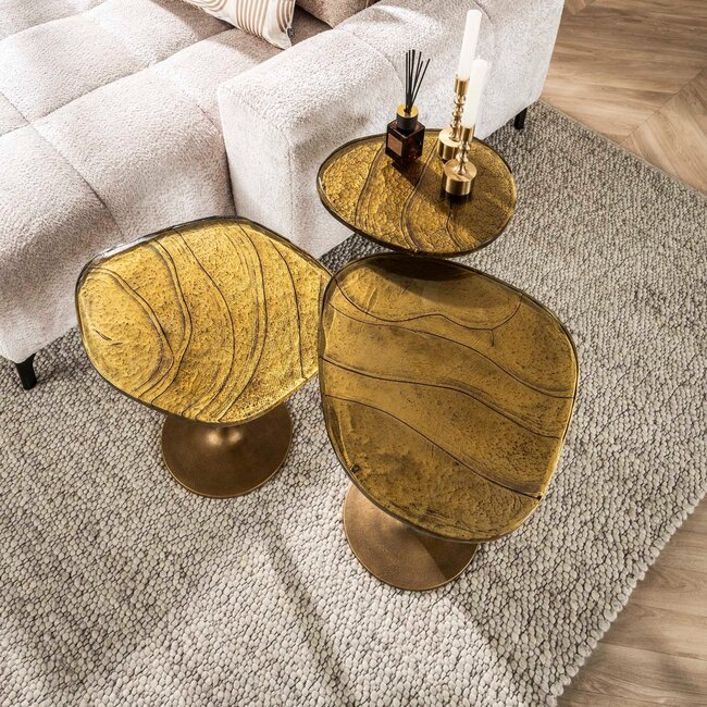 WoonStijl Bijzettafel S Eclipse goud antiek finish