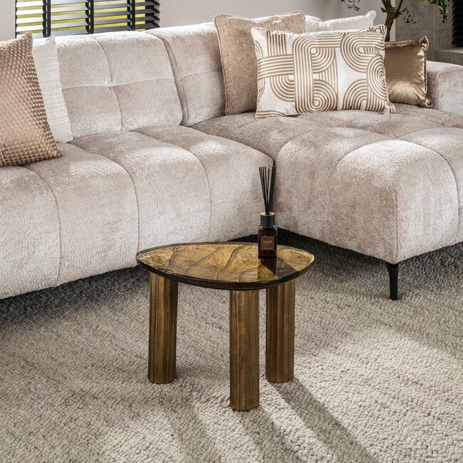 WoonStijl Salontafel S Eclipse goud antiek finish