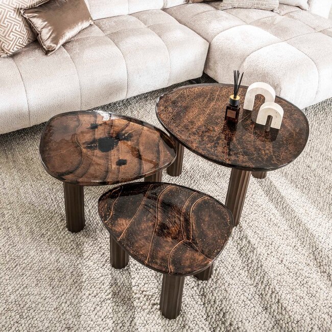 WoonStijl Salontafel M Eclipse koper antiek finish