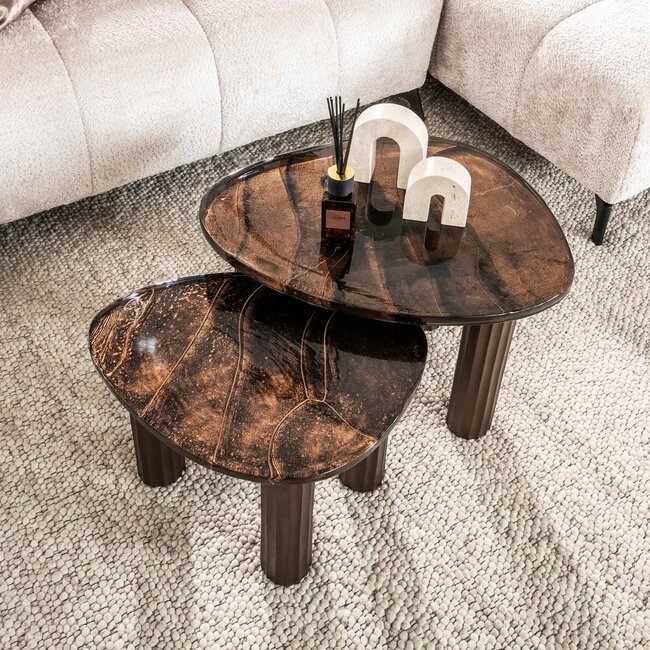 WoonStijl Salontafel M Eclipse koper antiek finish