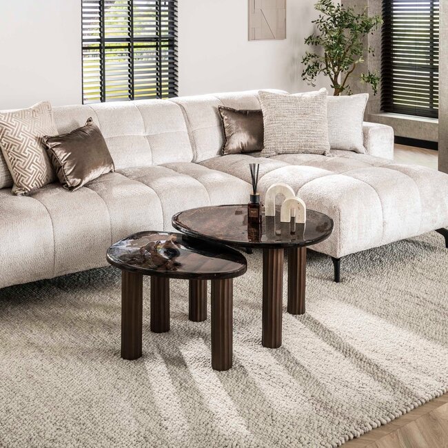 WoonStijl Salontafel M Eclipse koper antiek finish