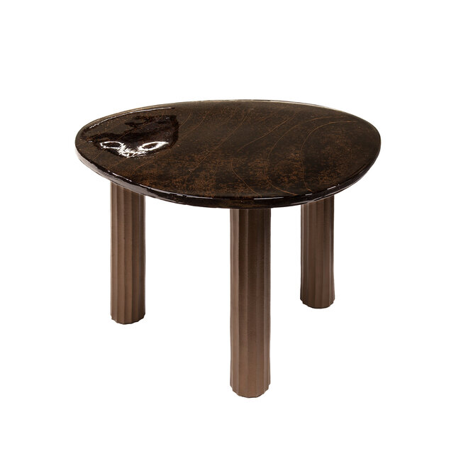 WoonStijl Salontafel L Eclipse koper antiek finish