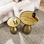 WoonStijl Bijzettafel S druppel Eclipse goud antiek finish