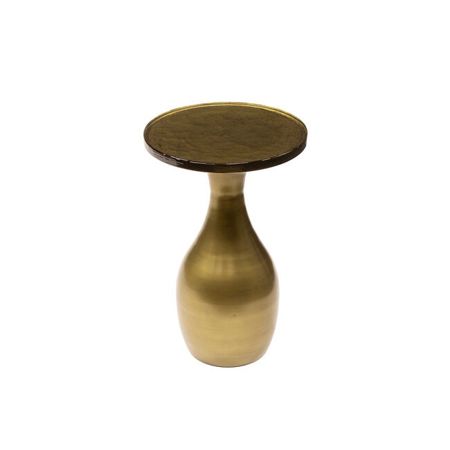 WoonStijl Bijzettafel S druppel Eclipse goud antiek finish