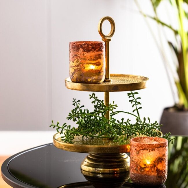 Light en Living Luxe Etagère 2-laags LUTEK Goud – Light & Living