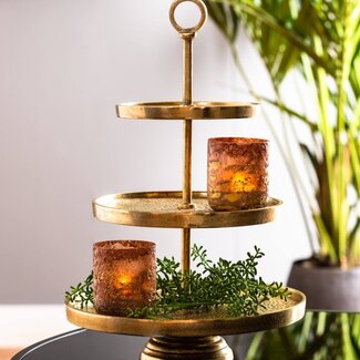 Light en Living Etagere 3 laags LUTEK Goud