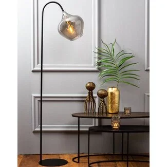 Light en Living Vloerlamp 28x45x160 cm RAKEL mat zwart