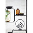 Light en Living Vaas DAKAR Glas Bruin-Zwart Ø16x25 cm - Light & Living