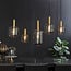Light en Living Hanglamp 5L 110x22x32 cm LEKAR antiek brons+smoke glas