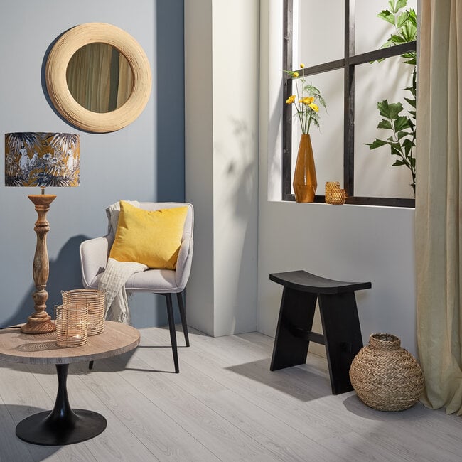 Light en Living Spiegel Ø71 cm PIEDRE rotan naturel - Light & Living