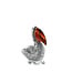 Light en Living Ornament 14,5x8x15,5 cm PELICAN glas wit+zwart marmer print