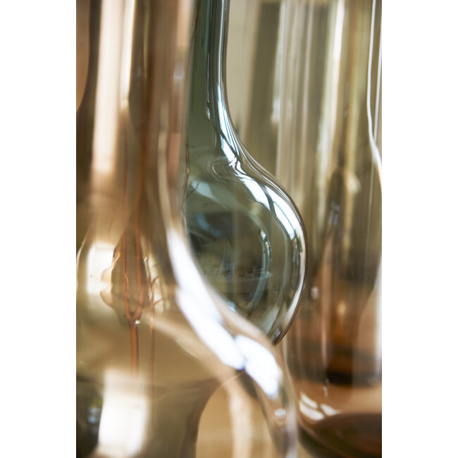 Light en Living Vaas KAELA glas grijs Ø 28 x 62,5 cm