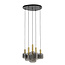 Light en Living Hanglamp 5L Ø66x80 cm LEKAR antiek  brons+smoke glas