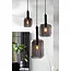 Light en Living Hanglamp LEKAR Ø21x37 cm - Zwart & Smoke Glas