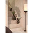 Light en Living Vaas deco Ø15,5x37,5 cm ROGANO keramiek donker bruin