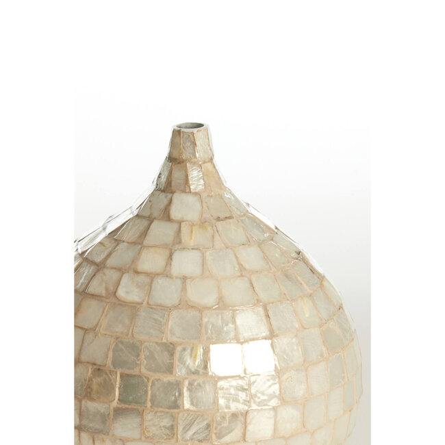 Light en Living Vaas deco Ø22x25 cm ELORZA bamboe crème