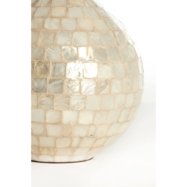Light en Living Vaas deco Ø28x35 cm ELORZA bamboe crème