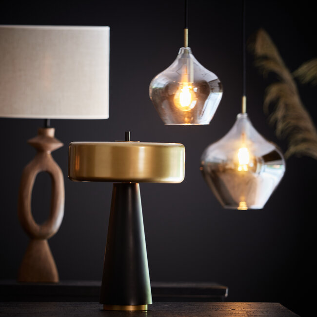 Light en Living Tafellamp Ø30x45 cm NAGAI mat  zwart-antiek brons