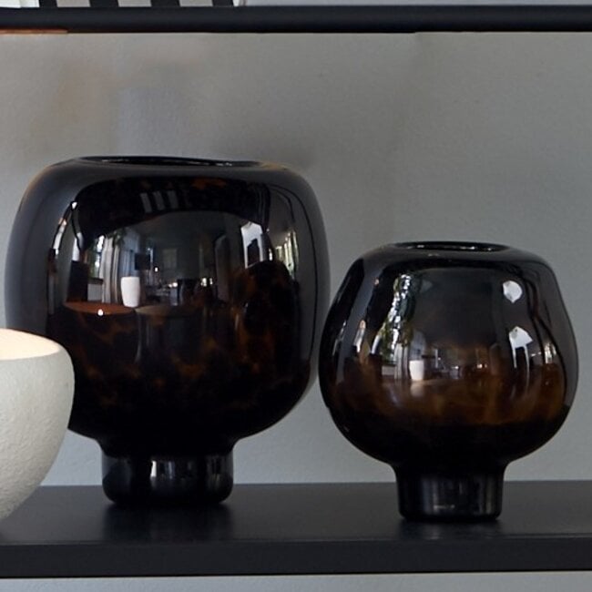Light en Living Windlicht Ø21x21 cm ELIA glas  bruin-d.bruin