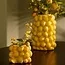 Light en Living Vaas deco LEMON geel - 14 cm hoog