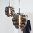 Light en Living Hanglamp MISTY glas smoke + mat zwart - 2 maten
