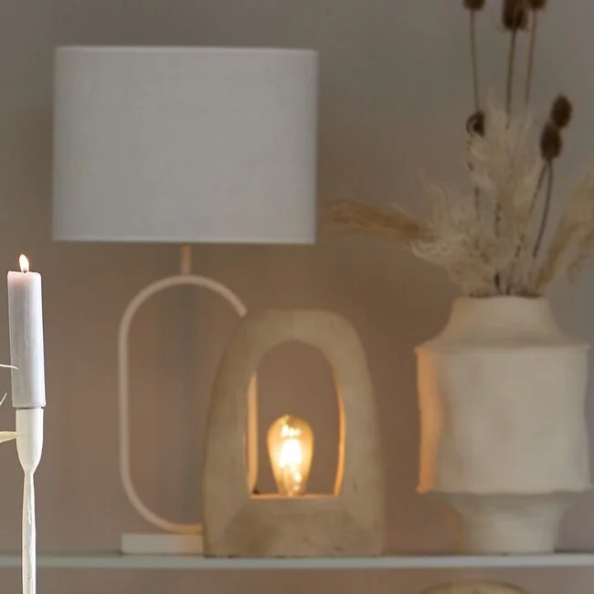 Light en Living Lampvoet 21x10x45 cm JAMIRI creme