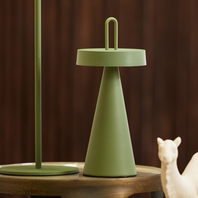 Light en Living Tafellamp LED Ø13x28,5 cm ANKENTA olijf groen