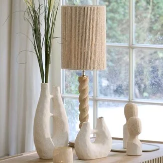 Light en Living Lampenkap cilinder 25-25-36 cm MEDANA crème
