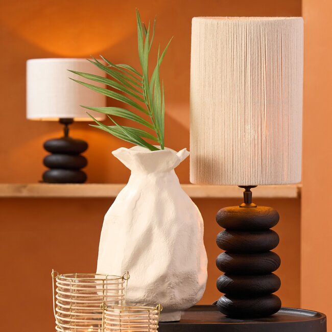 Light en Living Lampvoet Ø12x21 cm BUDONGO hout  zwart
