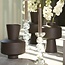Light en Living Light & Living Kaarsenhouder ITINGA - Glas met Bubbelstructuur - Helder - Ø9,5x34 cm