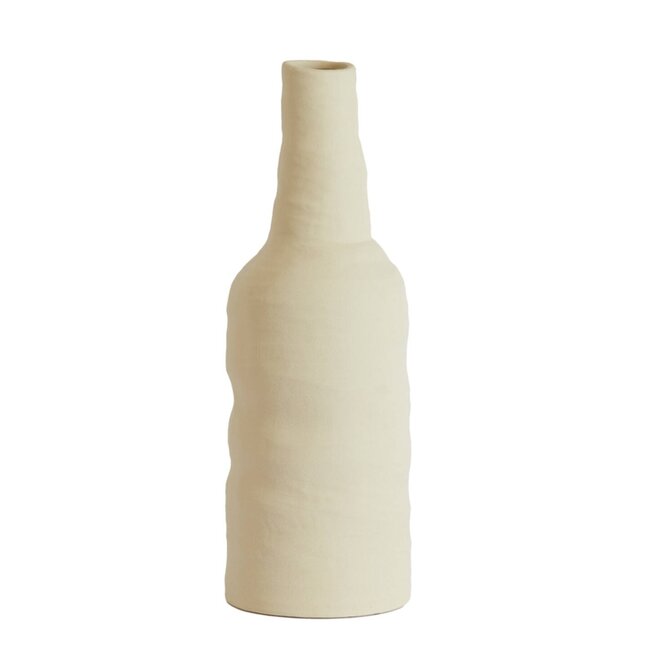Light en Living Vaas deco Ø14,5x42 cm SESTO keramiek mat crème
