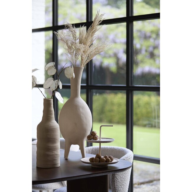 Light en Living Vaas deco Ø14,5x42 cm SESTO keramiek mat crème